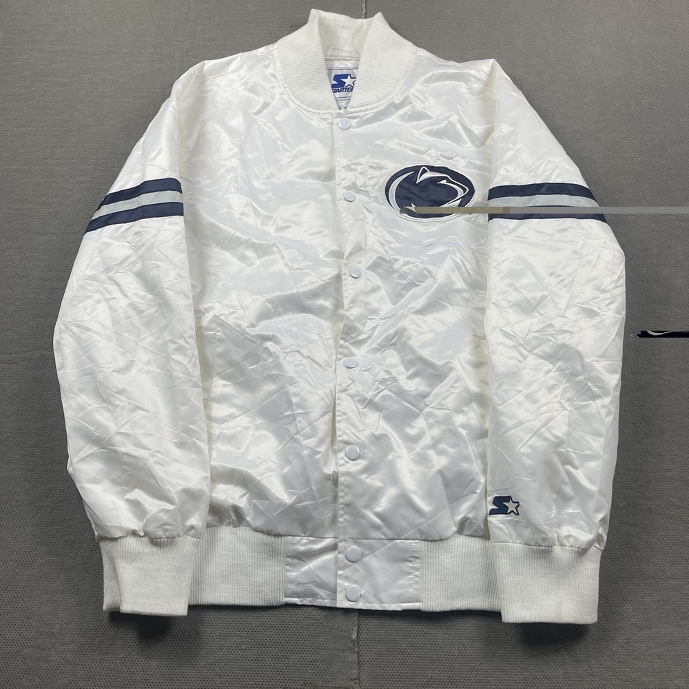 Vintage Starter Penn State Satin Bomber Jacket Mens XL Nittany Lions 90s USA - Picture 1 of 11